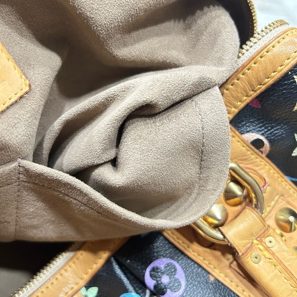 Louis Vuitton Authentic Courtney Black Murakami Studded Bag - Picture 13 of 16